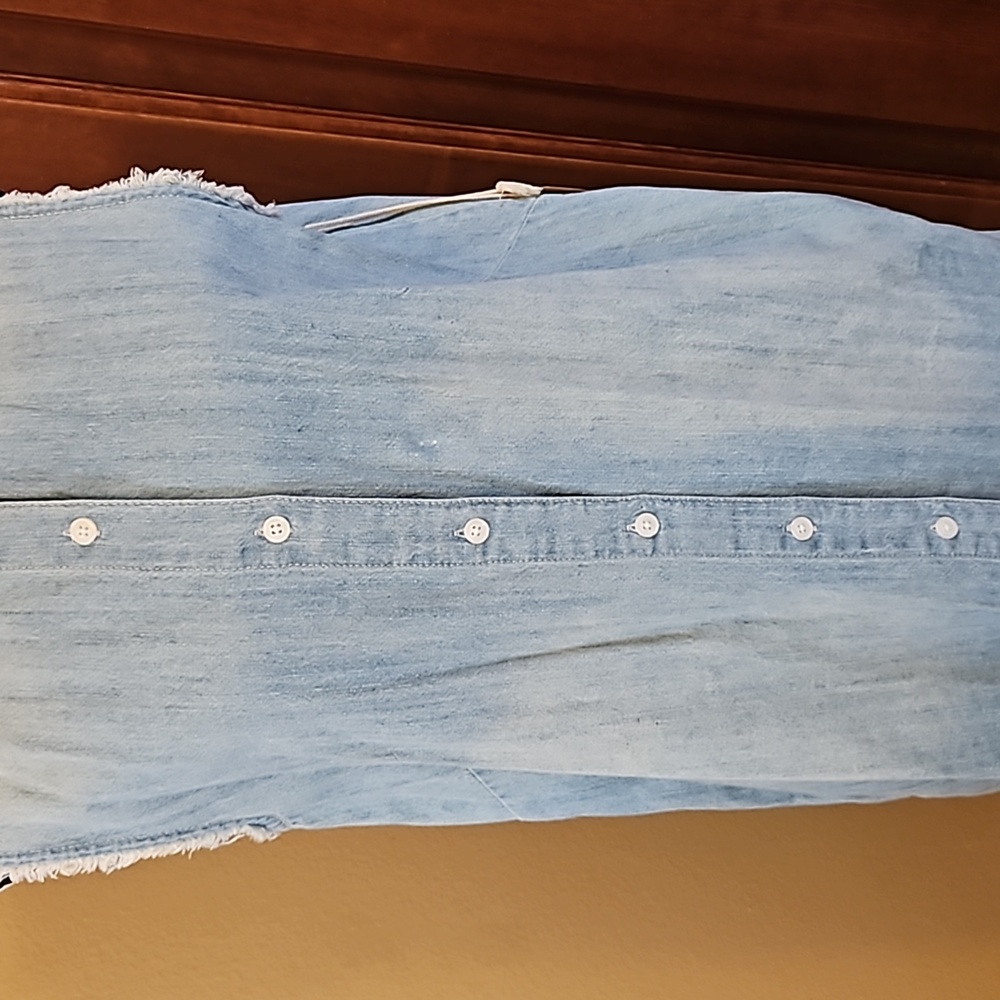 HIPPIE LAUNDRY DRESS M BUTTON DOWN 100% COTTON SLEEVELESS - Picture 6 of 12